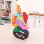 Wooden Balance Blocks Toys For Children Animal Dinosaur Building Stacking High Board Games Wood Montessori Toy Boys Kids Gift - Imagem 13