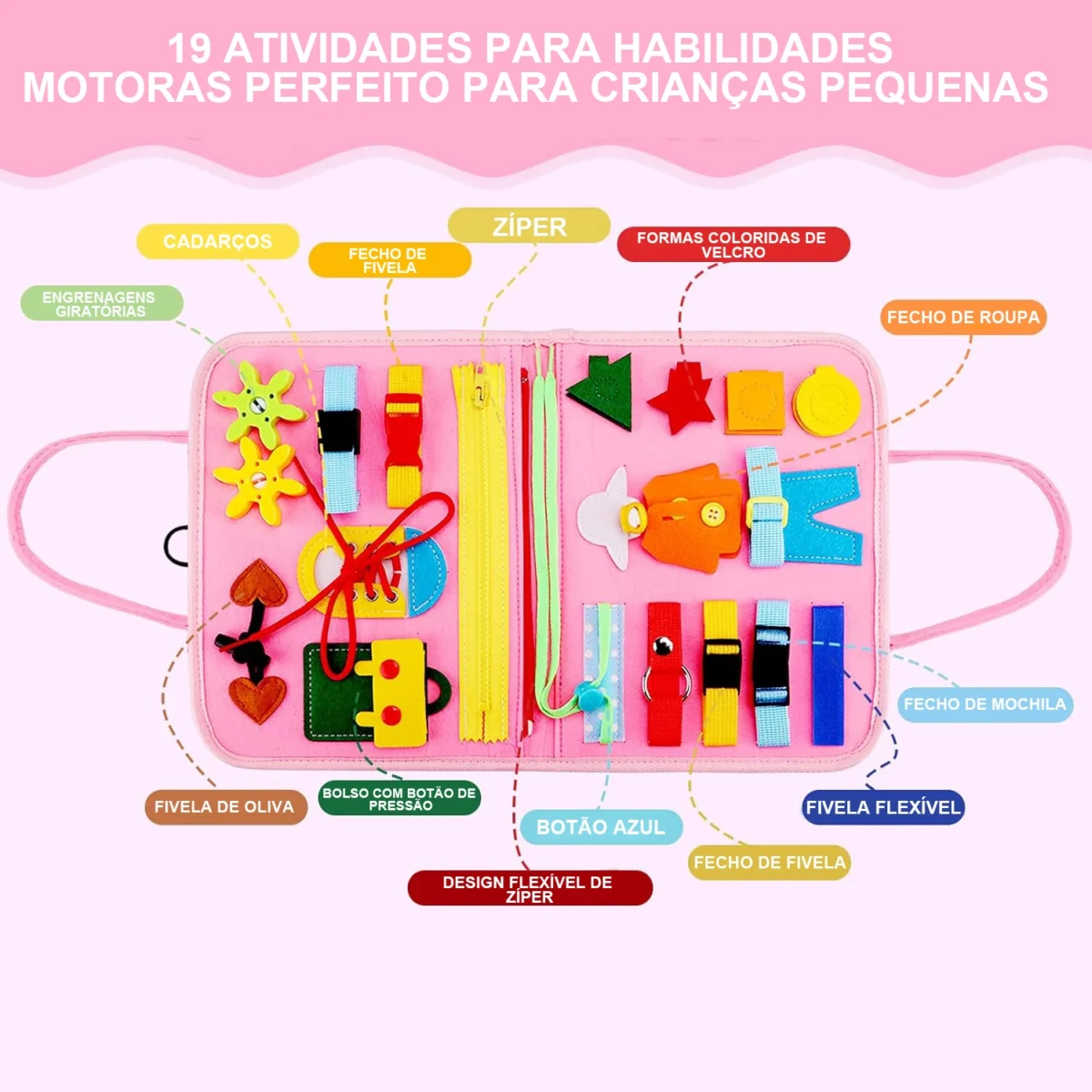 Livro Sensorial Infantil – Alfabeto, Cores e Formas (3 a 6 anos) - Imagem 4