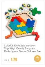 Economia 30 peças montessori 3d quebra-cabeça dos desenhos animados animal de - Imagem 13