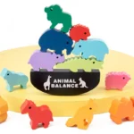 Wooden Balance Blocks Toys For Children Animal Dinosaur Building Stacking High Board Games Wood Montessori Toy Boys Kids Gift - Imagem 15