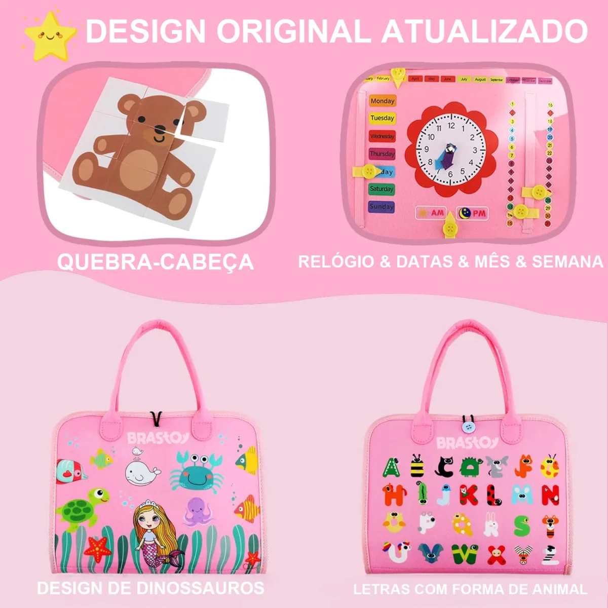 Livro Sensorial Infantil – Alfabeto, Cores e Formas (3 a 6 anos) - Imagem 15