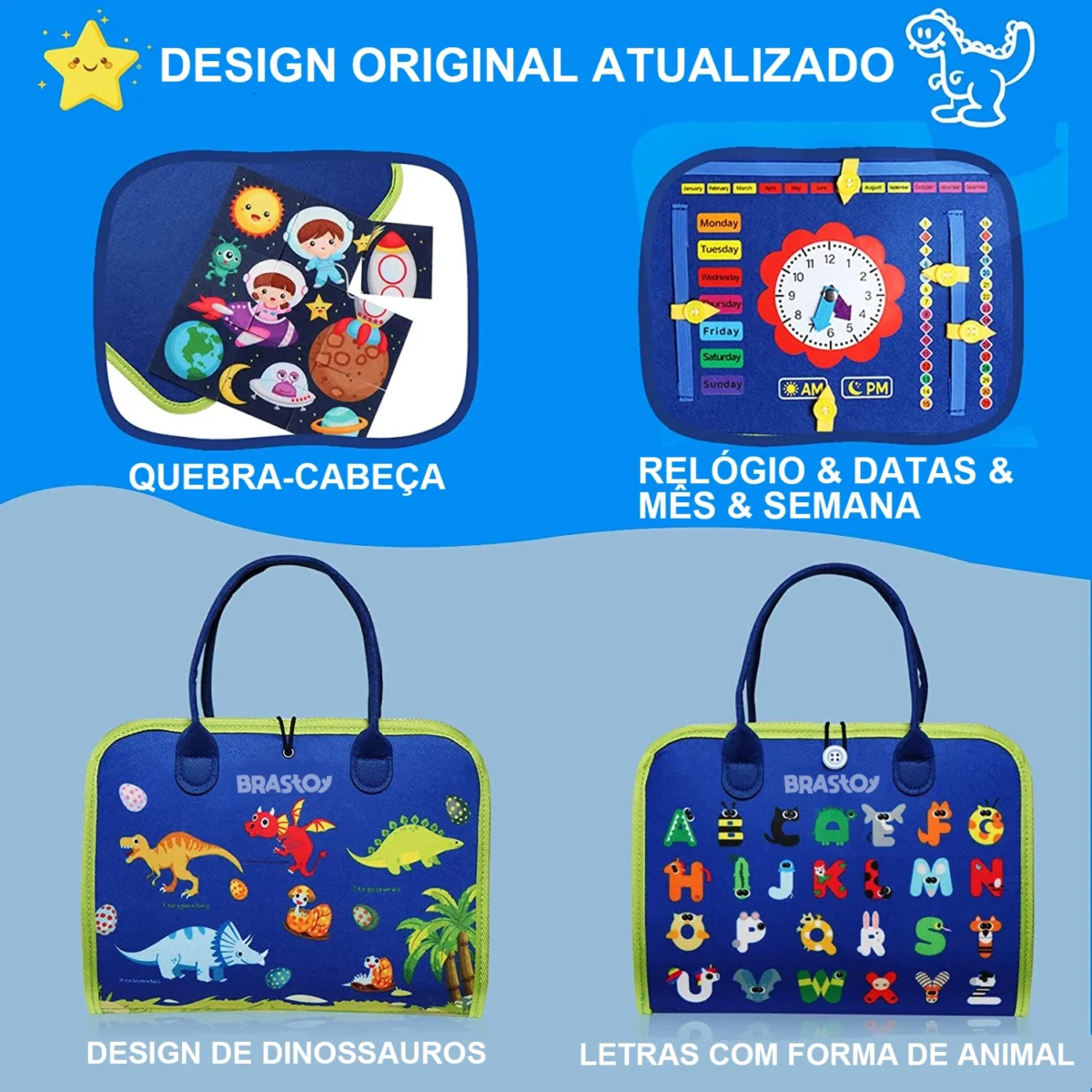 Livro Sensorial Infantil – Alfabeto, Cores e Formas (3 a 6 anos) - Imagem 10