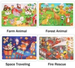 Economia 30 peças montessori 3d quebra-cabeça dos desenhos animados animal de - Imagem 23