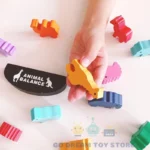 Wooden Balance Blocks Toys For Children Animal Dinosaur Building Stacking High Board Games Wood Montessori Toy Boys Kids Gift - Imagem 14
