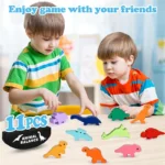 Wooden Balance Blocks Toys For Children Animal Dinosaur Building Stacking High Board Games Wood Montessori Toy Boys Kids Gift - Imagem 10