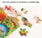 Economia 30 peças montessori 3d quebra-cabeça dos desenhos animados animal de - Imagem 20