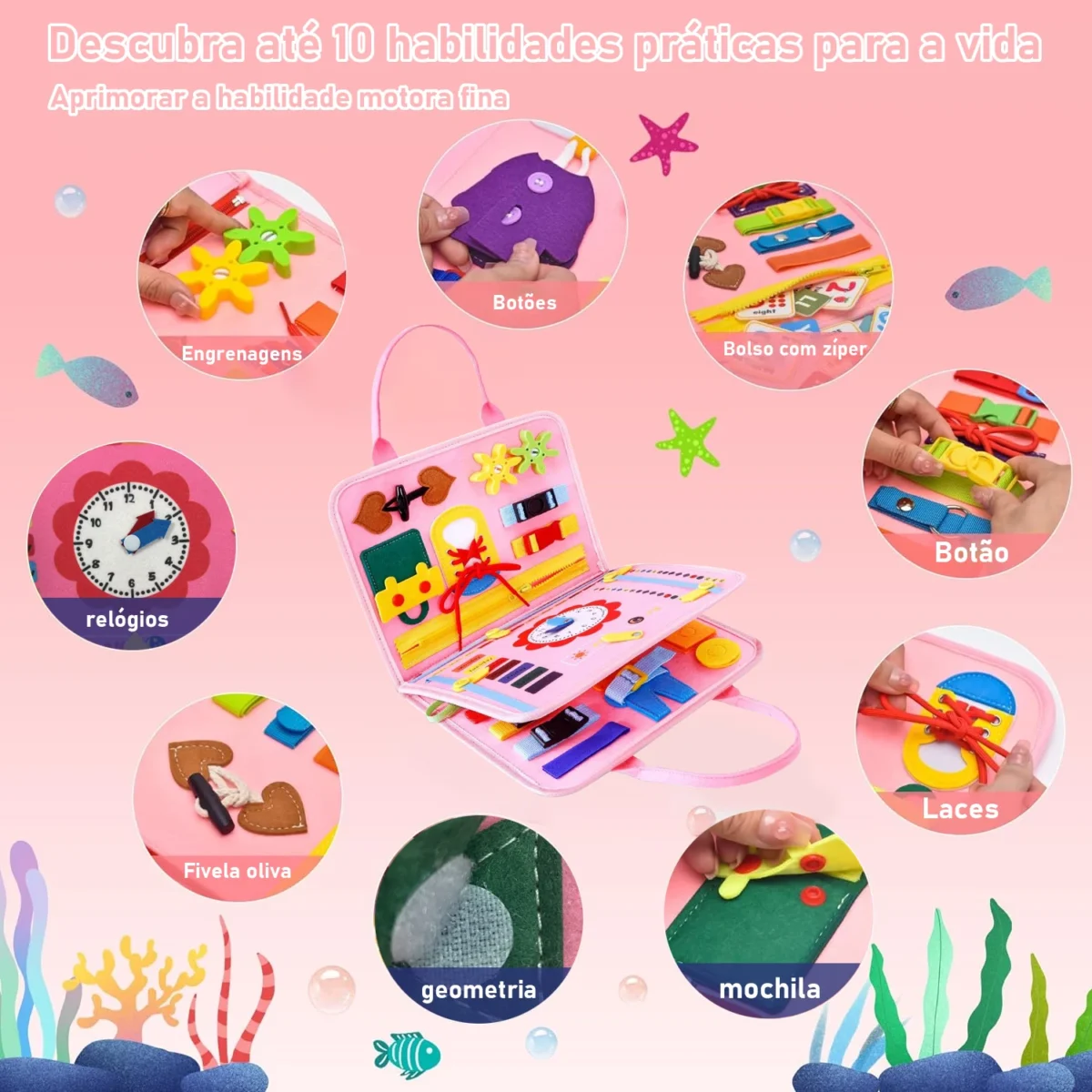Livro Sensorial Infantil – Alfabeto, Cores e Formas (3 a 6 anos) - Imagem 2