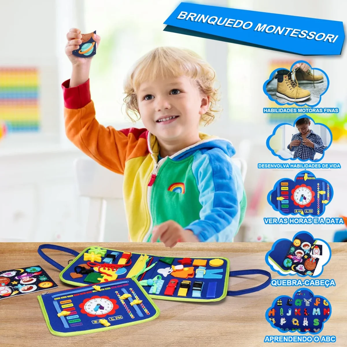 Livro Sensorial Infantil – Alfabeto, Cores e Formas (3 a 6 anos) - Imagem 8