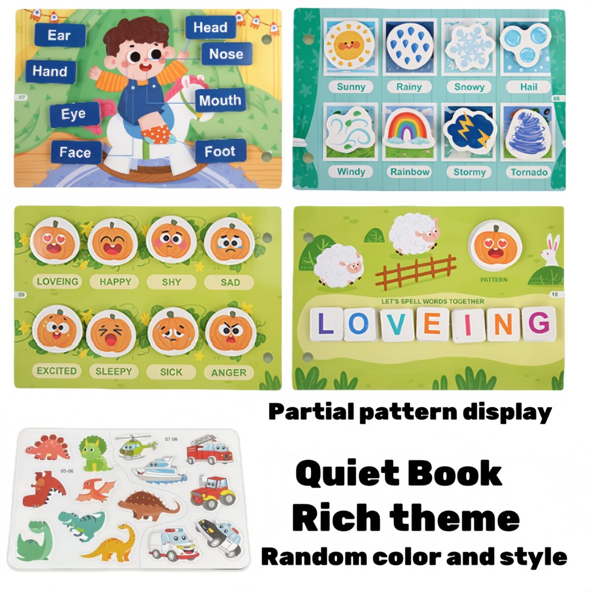 Livro Interativo de Adesivos Silenciosos para Crianças – Tema Oceano Animal Illustrations, Educational Learning Aid with Vibrant Patterns, Perfect Gift for Holiday Parties & Classroom Activities, Stickers for Kids, Classroom Activity Book, Playful Illustrations, Colorf - Imagem 6