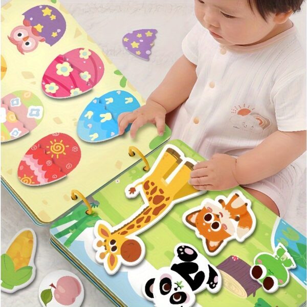 Livro Interativo de Adesivos Silenciosos para Crianças – Tema Oceano Animal Illustrations, Educational Learning Aid with Vibrant Patterns, Perfect Gift for Holiday Parties & Classroom Activities, Stickers for Kids, Classroom Activity Book, Playful Illustrations, Colorf